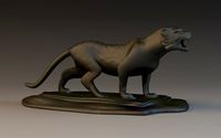 Bronze Tiger Sculpture Tiger printed copperstone