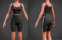 Biker shorts and tank top outfit - 2 piece yoga set