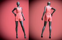 jumpsuit shorts on female mannequin 2
