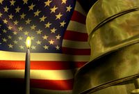 bell flag candle