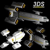 E D F Monitor Earth Defence Force Space Ship Models 3DS