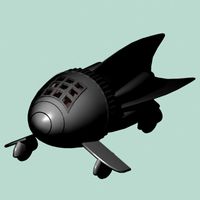 Flash Gordon Retro Sci Fi 1930"s Space Ship Sparky