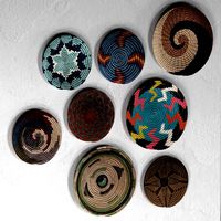 Wicker African Wall Baskets