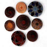 Wicker African wall baskets