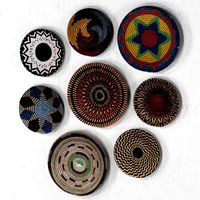 Wicker African wall baskets.