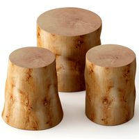 Coffee tables made of stumps