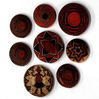 Wicker African wall baskets