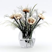Bouquet of grass and flowers