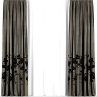 Brown curtains