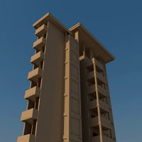 Game Environment Destroyed "B" Building