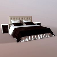 Bed with a soft back