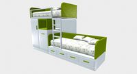 Green Two Story Bed