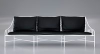 Breton White Metal Sofa