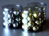 CHRISTMAS GOLD MINI GLASS BALL ORNAMENTS MAX9