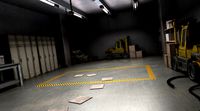 Set garage warehouse showroom parking garage