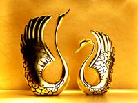 Swan a piece of animal crafts modern carved Swan