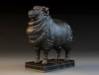 Ram bronze sheep sculpture animal