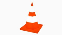 Ultra low poly traffic cone
