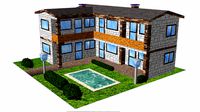 house 052 low poly house