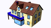 house 040 low poly house