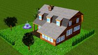 house 034 low poly house