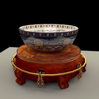 Chinese display stand with bowel