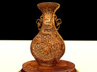 Chinese display stand with vase