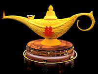 Chinese magic lamp with yuanbao