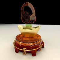 Chinese display stand with headphone