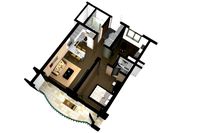 3D Floor Plan Doll House View 04