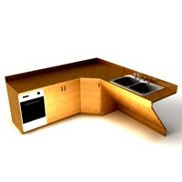 Modular Kitchen - High Quality Architectural 3d model