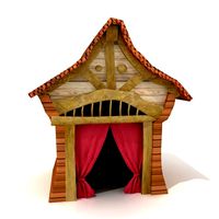 Korean or Japanese Hut - High Quality Architectural 3d model
