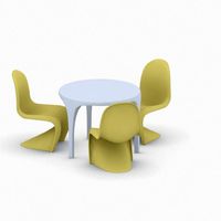 Interior Collection 0107 - Modern Chair and Table Set