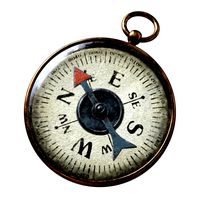 Vintage Brass Compass 3. v.2 3D model with PBR textures.