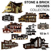 American and European Houses 10 in 1 Collection