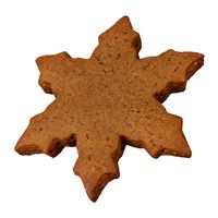 Highly Detailed Gingerbread Snowflake Scan 1