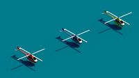 Cartoon Low Poly Helicopter Package
