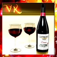 Red Wine Bottle and Cup