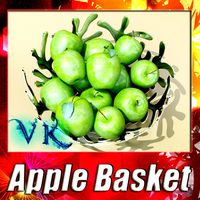 Green Apple Basket + High Resolution Textures