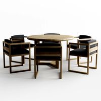 Paloma Teak Round Dining Table and armchairs