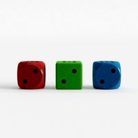 Classic Dice with different colors and shapes
