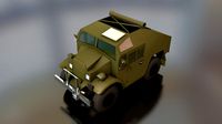 Quad Gun Tractor Military British Forces Vehicle