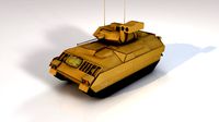 M2A Tank Low Poly