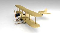 Wood Propeller Airplane Low Poly