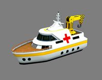 Cartoon rescue ship