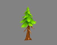 Cartoon pine tree