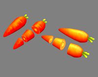 Cartoon Vegetable - carrot and slice
