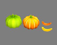 Cartoon Vegetable - pumpkin and piece