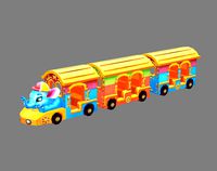 Cartoon elephant tour bus