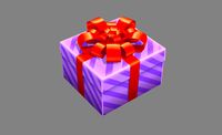 Cartoon purple gift box
